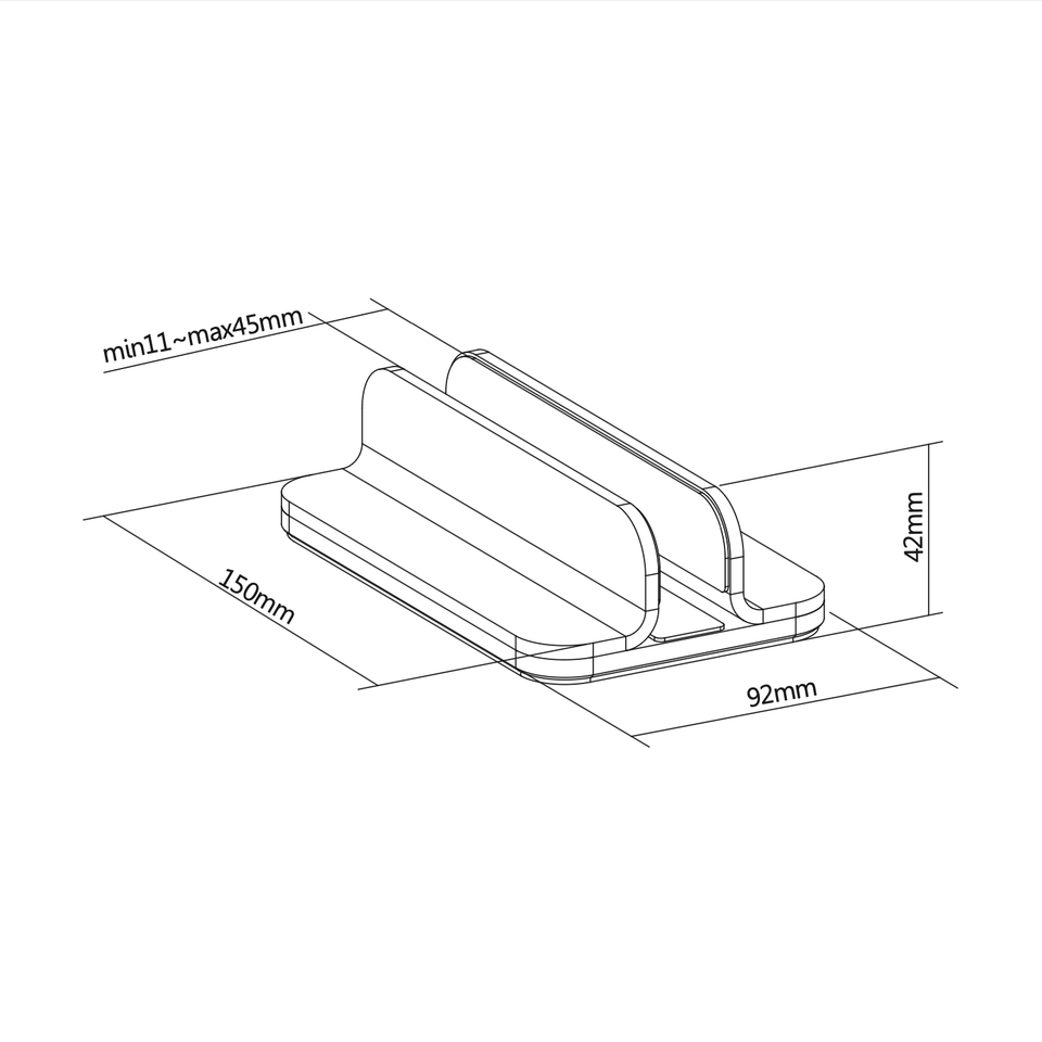 Laptop Holder Vertical-Fit SLIM