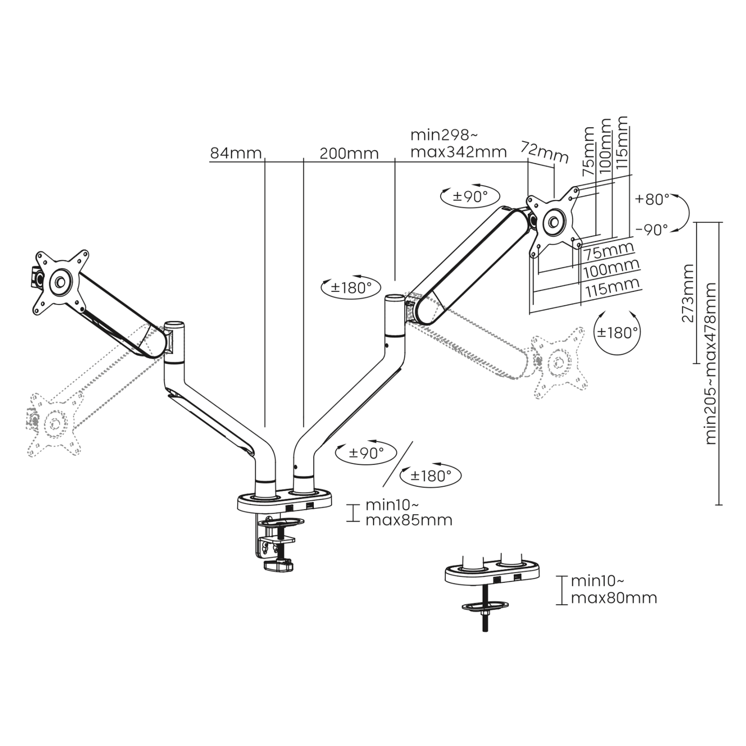 Monitor Arm Dual ELITE - IVONO
