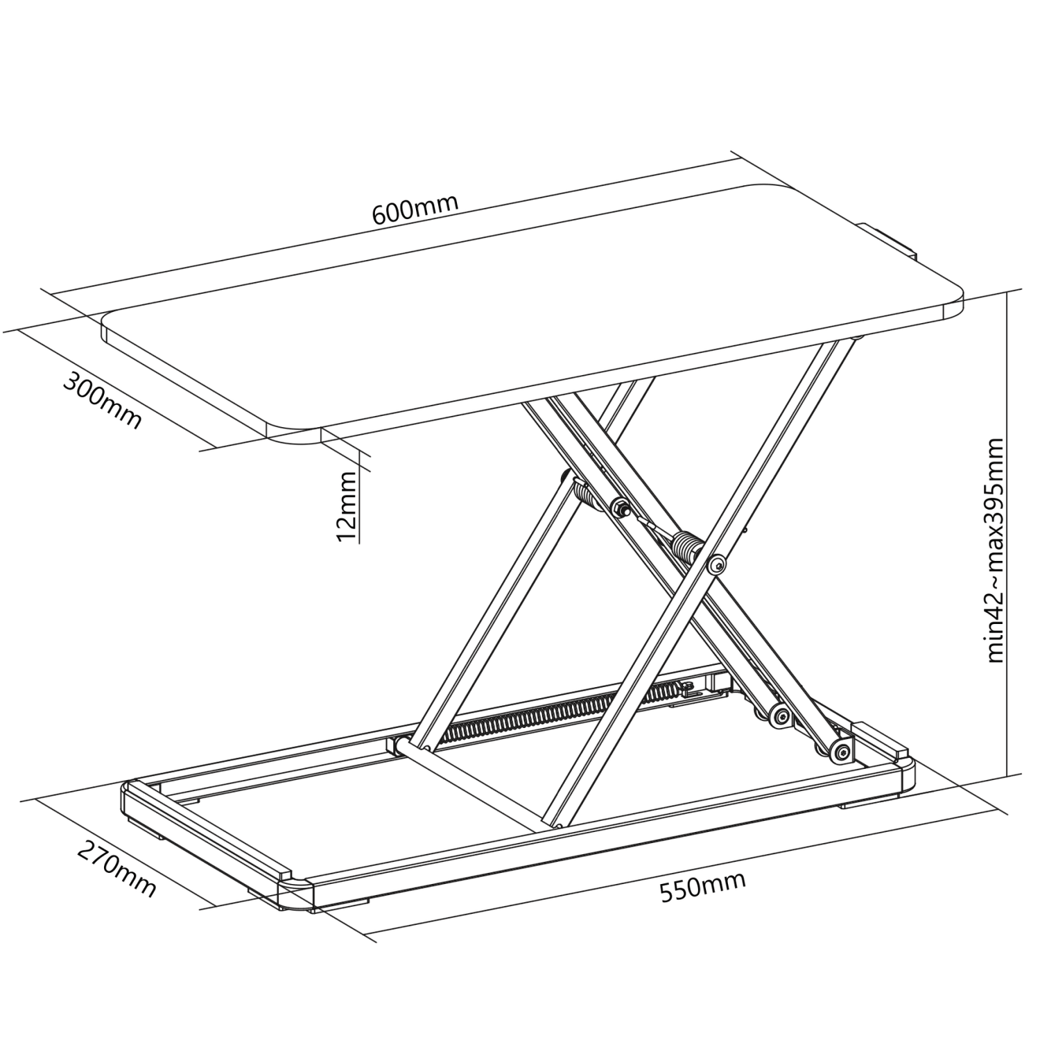 Sit - Stand Desk Converter Compact - IVONO