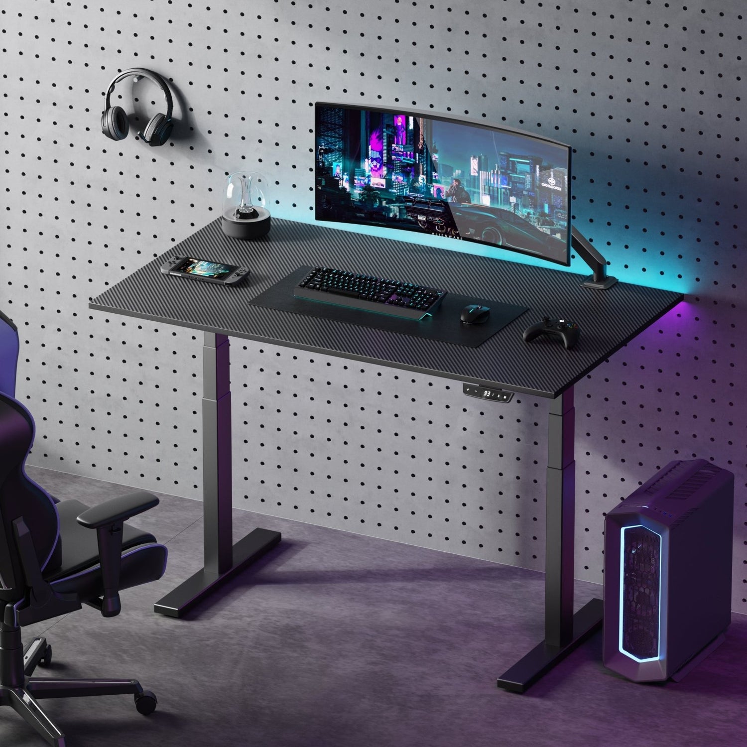 Raka | Sit-Stand Gaming Desk PRO - IVONO