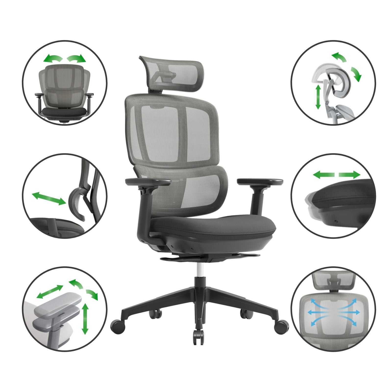 Zen high back ergonomic chair sales
